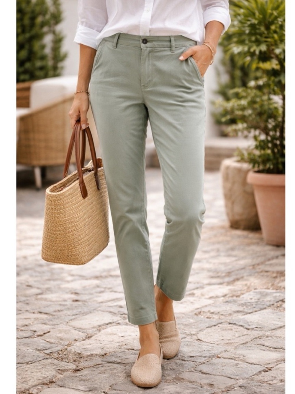 Boden Ankle Length Chino in Mint - 6P